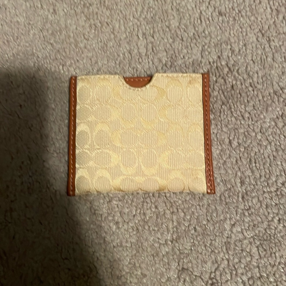 Coach compact mirror, square